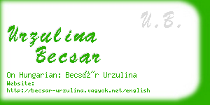 urzulina becsar business card